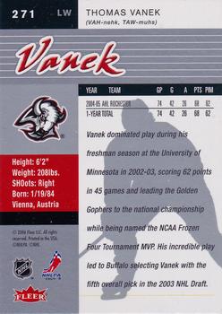 2005-06 Ultra #271 Thomas Vanek Back