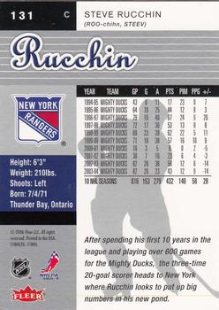 2005-06 Ultra #131 Steve Rucchin Back