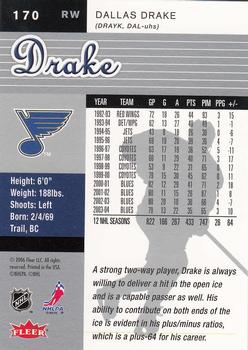 2005-06 Ultra #170 Dallas Drake Back
