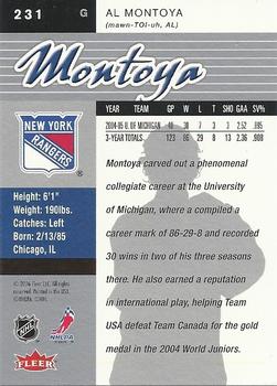 2005-06 Ultra #231 Al Montoya Back