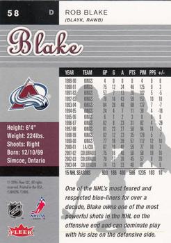2005-06 Ultra #58 Rob Blake Back