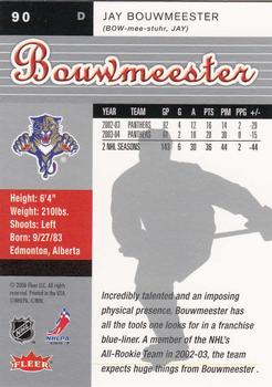 2005-06 Ultra #90 Jay Bouwmeester Back
