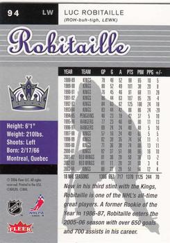 2005-06 Ultra #94 Luc Robitaille Back