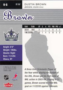 2005-06 Ultra #96 Dustin Brown Back