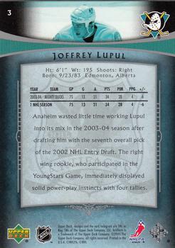 2005-06 Upper Deck Artifacts #3 Joffrey Lupul Back