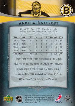 2005-06 Upper Deck Artifacts #7 Andrew Raycroft Back