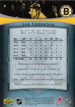 2005-06 Upper Deck Artifacts #8 Joe Thornton Back