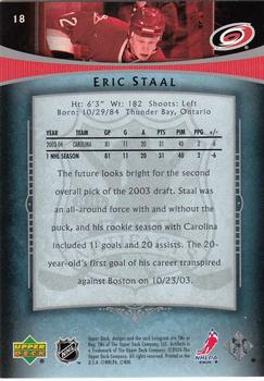 2005-06 Upper Deck Artifacts #18 Eric Staal Back
