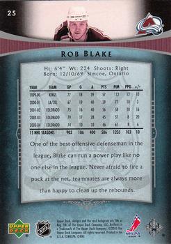 2005-06 Upper Deck Artifacts #25 Rob Blake Back