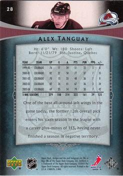 2005-06 Upper Deck Artifacts #28 Alex Tanguay Back