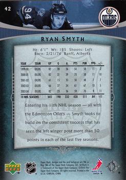 2005-06 Upper Deck Artifacts #42 Ryan Smyth Back