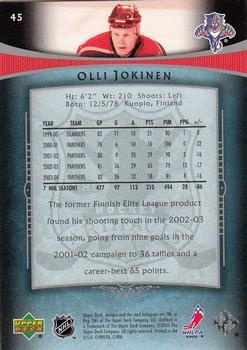 2005-06 Upper Deck Artifacts #45 Olli Jokinen Back
