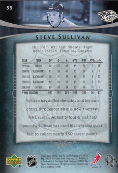 2005-06 Upper Deck Artifacts #55 Steve Sullivan Back