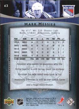 2005-06 Upper Deck Artifacts #63 Mark Messier Back