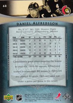 2005-06 Upper Deck Artifacts #68 Daniel Alfredsson Back