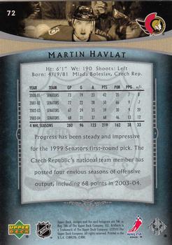 2005-06 Upper Deck Artifacts #72 Martin Havlat Back