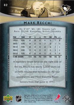 2005-06 Upper Deck Artifacts #82 Mark Recchi Back
