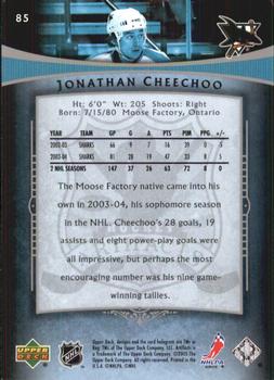 2005-06 Upper Deck Artifacts #85 Jonathan Cheechoo Back
