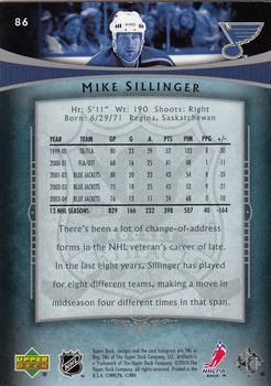 2005-06 Upper Deck Artifacts #86 Mike Sillinger Back