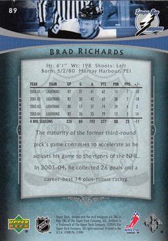 2005-06 Upper Deck Artifacts #89 Brad Richards Back