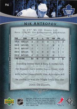2005-06 Upper Deck Artifacts #96 Nik Antropov Back