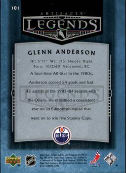 2005-06 Upper Deck Artifacts #101 Glenn Anderson Back