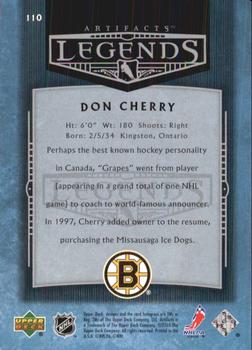2005-06 Upper Deck Artifacts #110 Don Cherry Back