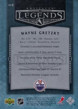 2005-06 Upper Deck Artifacts #113 Wayne Gretzky Back