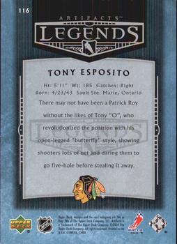 2005-06 Upper Deck Artifacts #116 Tony Esposito Back