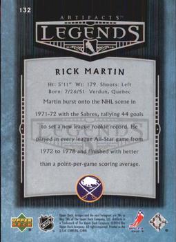2005-06 Upper Deck Artifacts #132 Rick Martin Back
