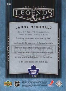 2005-06 Upper Deck Artifacts #133 Lanny McDonald Back