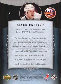 2005-06 Upper Deck Artifacts #181 Mark Parrish Back