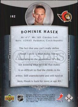 2005-06 Upper Deck Artifacts #182 Dominik Hasek Back