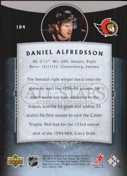 2005-06 Upper Deck Artifacts #184 Daniel Alfredsson Back