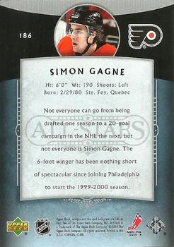 2005-06 Upper Deck Artifacts #186 Simon Gagne Back