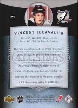 2005-06 Upper Deck Artifacts #194 Vincent Lecavalier Back