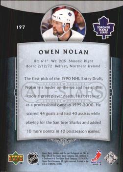 2005-06 Upper Deck Artifacts #197 Owen Nolan Back