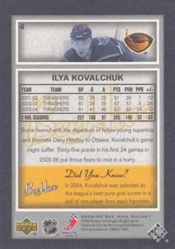 2005-06 Upper Deck Beehive #4 Ilya Kovalchuk Back