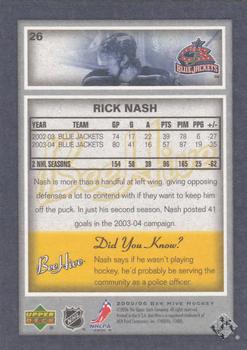 2005-06 Upper Deck Beehive #26 Rick Nash Back