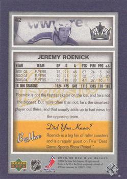 2005-06 Upper Deck Beehive #42 Jeremy Roenick Back