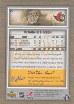 2005-06 Upper Deck Beehive #60 Dominik Hasek Back