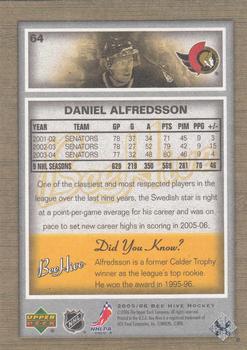 2005-06 Upper Deck Beehive #64 Daniel Alfredsson Back