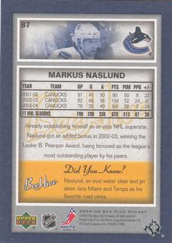 2005-06 Upper Deck Beehive #87 Markus Naslund Back