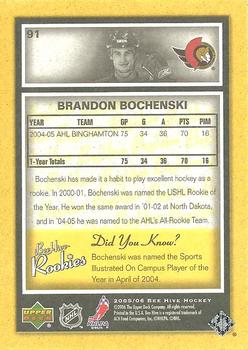 2005-06 Upper Deck Beehive #91 Brandon Bochenski Back