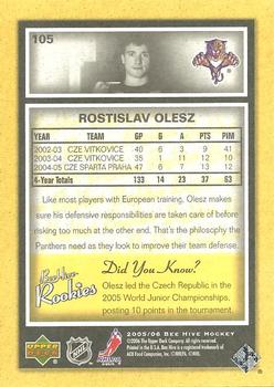 2005-06 Upper Deck Beehive #105 Rostislav Olesz Back
