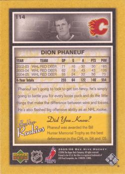 2005-06 Upper Deck Beehive #114 Dion Phaneuf Back