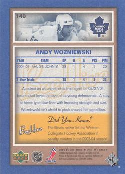 2005-06 Upper Deck Beehive #140 Andrew Wozniewski Back