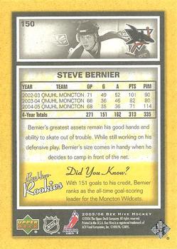 2005-06 Upper Deck Beehive #150 Steve Bernier Back