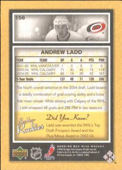2005-06 Upper Deck Beehive #156 Andrew Ladd Back