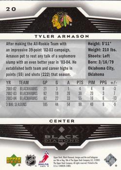 2005-06 Upper Deck Black Diamond #20 Tyler Arnason Back